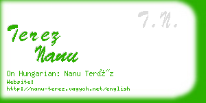 terez nanu business card